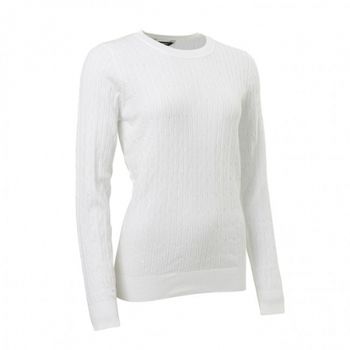 Abacus Ladies Arona Pullover White - Dame Genser