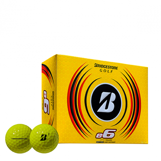 Bridgestone E6 Gul - 12 Golfballer i gruppen Golfhandelen / Golfballer  / Nye Golfballer hos Golfhandelen Ltd (BridgestoneE6Gul)