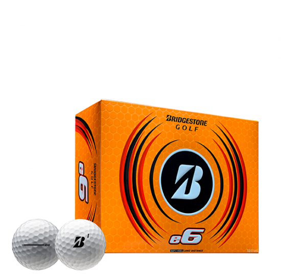 Bridgestone E6 Hvit - 12 Golfballer i gruppen Golfhandelen / Golfballer  / Nye Golfballer hos Golfhandelen Ltd (BridgestoneE6Hvit)