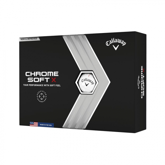 Callaway Chrome Soft X Hvit - 12 golfballer i gruppen Golfhandelen / Golfballer  / Nye Golfballer hos Golfhandelen Ltd (ChromseoftX1)