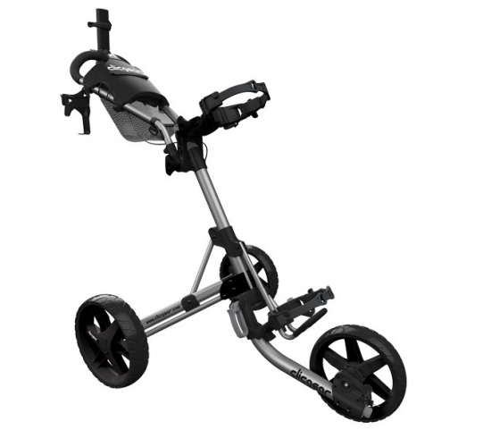 Clicgear Model 4 - Trehjuls golftralle - Svart/Sølv i gruppen Golfhandelen / Golftraller / 3 hjul hos Golfhandelen Ltd (Clicgear4silver)