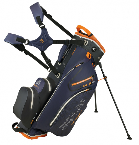 Big Max Aqua Hybrid 2 - Blå/Svart/Orange i gruppen Golfhandelen / Golfbagger / Trallebag hos Golfhandelen Ltd (Hybrid2)