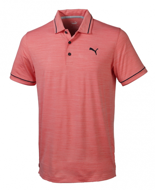 Puma Cloudspun Monarch Polo - Oransje i gruppen Golfhandelen / Klær og sko / Golfklær herre / Pique/T-shirt hos Golfhandelen Ltd (Monarch-Polo-Hot-Coral)