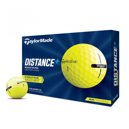 Taylormade Distance + - Gul - 12 Golfballer i gruppen Golfhandelen / Golfballer  / Nye Golfballer hos Golfhandelen Ltd (TMDistanceGul)
