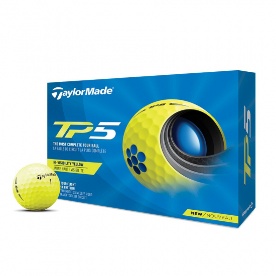 Taylormade TP5 2021 - Gul - 12 Golfballer i gruppen Golfhandelen / Golfballer  / Nye Golfballer hos Golfhandelen Ltd (TP5Gul)