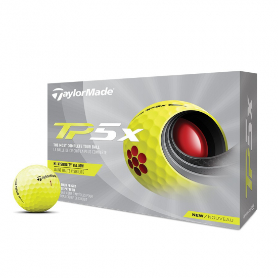 Taylormade TP5X- Gul - 12 Golfballer i gruppen Golfhandelen / Golfballer  / Nye Golfballer hos Golfhandelen Ltd (TP5XGul)