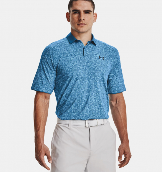 Under Armour Iso-Chill Polo - Blå i gruppen Golfhandelen / Klær og sko / Golfklær herre / Pique/T-shirt hos Golfhandelen Ltd (UA-Iso-Chill-Blu-Gry)