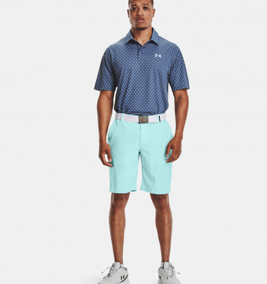 Under Armour Printed Polo - Blå i gruppen Golfhandelen / Klær og sko / Golfklær herre / Pique/T-shirt hos Golfhandelen Ltd (UA_Printed_Blue)