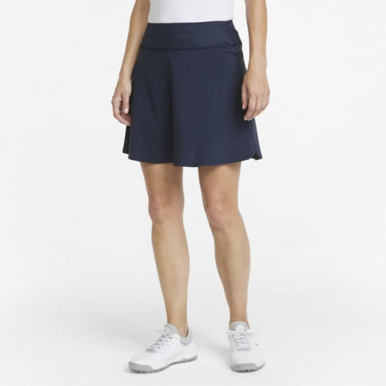 Puma Pwrshape Solid Skirt - Navy i gruppen Golfhandelen / Klær og sko / Golfklær dame / Short/skjørt hos Golfhandelen Ltd (Wms-Pwrshape-Skirt-Navy)