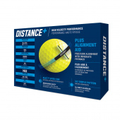 Taylormade Distance + - Gul - 12 Golfballer